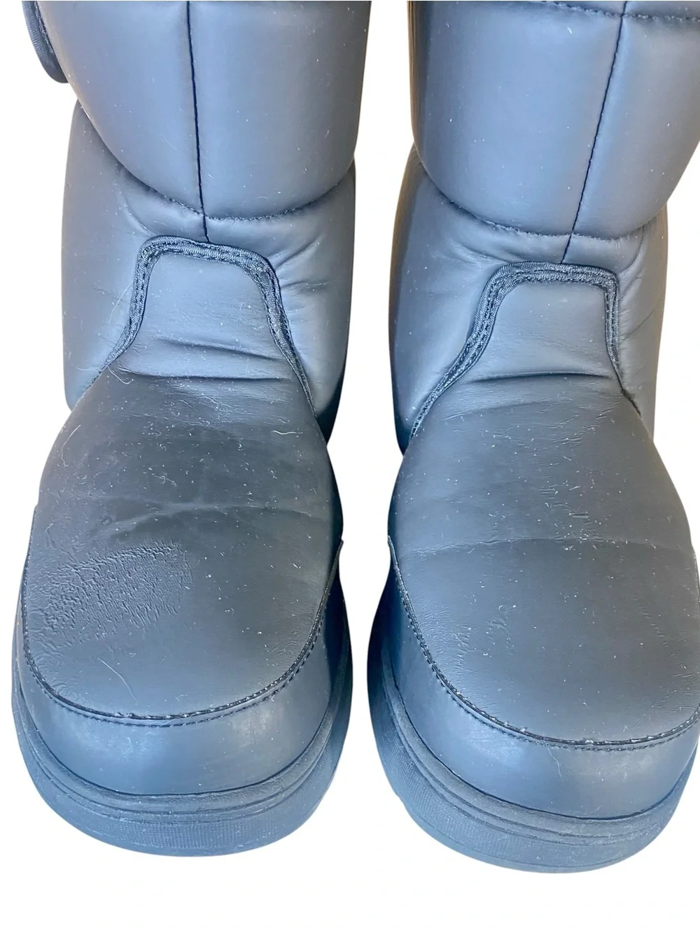 BA Sport Black Puffer Snow Boots Faux Fur Trim Style Travler SZ 11 Rear Closure